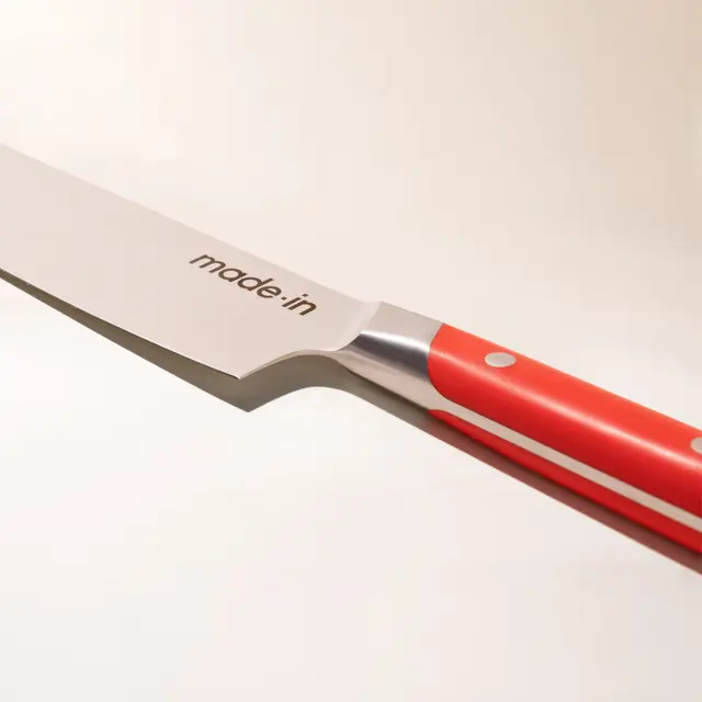 red nakiri knife detail image