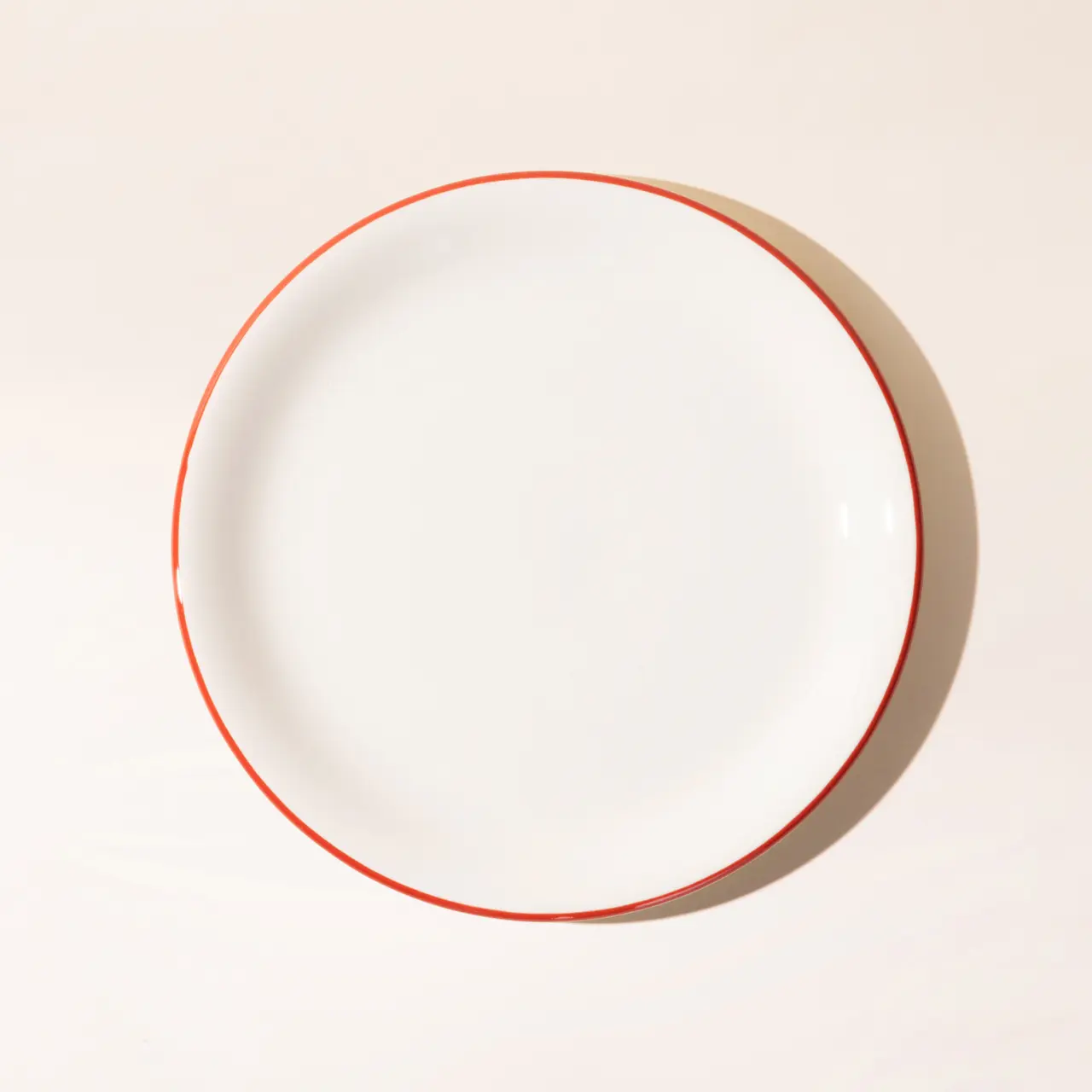 appetizer plate red rim top