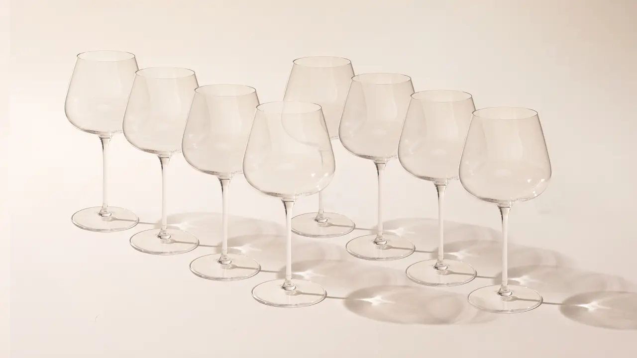 8 red wine glasses set